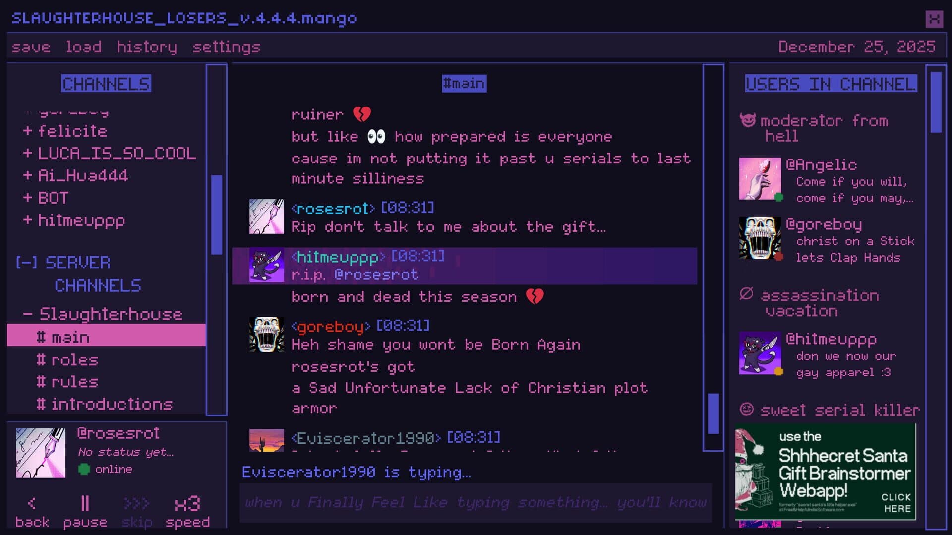 A Killer Chat! Christmas